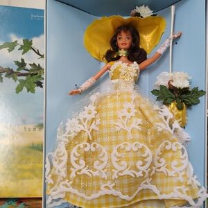 Mattel Doll in Yellow/White Dress